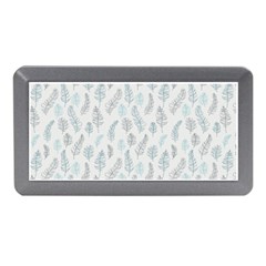 Whimsical Feather Pattern Dusk Blue Memory Card Reader (mini) by Zandiepants