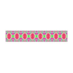 Pretty Pink Shapes Pattern Flano Scarf (mini) by BrightVibesDesign