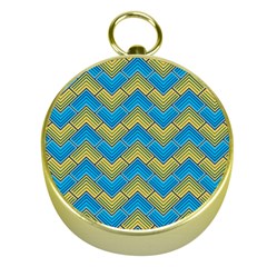 Blue And Yellow Gold Compasses by FunkyPatterns