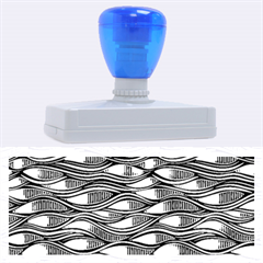 Blue Waves Rubber Address Stamps (xl) by FunkyPatterns