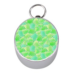 Green Glowing Mini Silver Compasses by FunkyPatterns