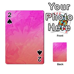 Ombre Pink Orange Playing Cards 54 Designs  by BrightVibesDesign