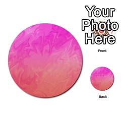 Ombre Pink Orange Multi-purpose Cards (round)  by BrightVibesDesign