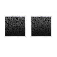 Grey Ombre Feather Pattern, Black, Cufflinks (square) by Zandiepants
