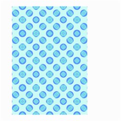 Pastel Turquoise Blue Retro Circles Small Garden Flag (two Sides) by BrightVibesDesign