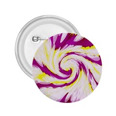 Tie Dye Pink Yellow Abstract Swirl 2 25  Buttons by BrightVibesDesign
