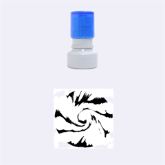 Tie Dye Pink Yellow Abstract Swirl Rubber Round Stamps (small) by BrightVibesDesign