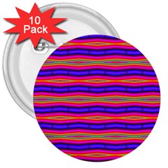 Bright Pink Purple Lines Stripes 3  Buttons (10 Pack)  by BrightVibesDesign