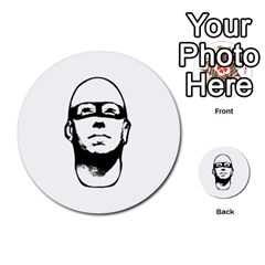 Baldhead Hero Comic Illustration Multi-purpose Cards (round)  by dflcprints