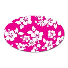 Pink Hawaiian Oval Magnet by AlohaStore