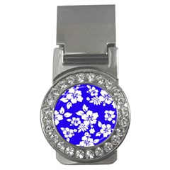 Deep Blue Hawaiian Money Clips (cz)  by AlohaStore