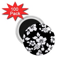 Black And White Hawaiian 1 75  Magnets (100 Pack)  by AlohaStore