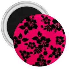 Dark Pink Hawaiian 3  Magnets by AlohaStore