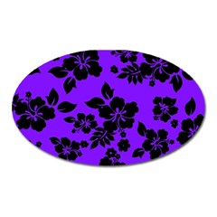 Violet Dark Hawaiian Oval Magnet by AlohaStore