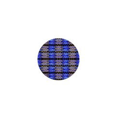 Pattern Tile Blue White Green 1  Mini Magnets by BrightVibesDesign