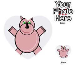 Pink Rhino Multi-purpose Cards (heart)  by Valentinaart