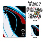 Blue, Red, Black And White Design Playing Cards 54 Designs  Front - ClubJ
