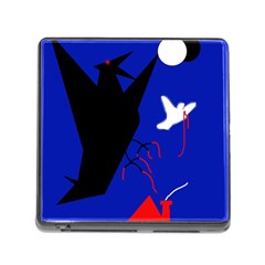 Night Birds  Memory Card Reader (square) by Valentinaart