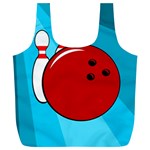 Bowling  Full Print Recycle Bags (L)  Back