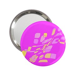 Pink Abstraction 2 25  Handbag Mirrors by Valentinaart