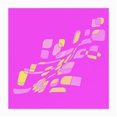 Pink Abstraction Medium Glasses Cloth (2-side) by Valentinaart