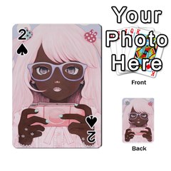 Gamergirl 3 Playing Cards 54 Designs  by kaoruhasegawa