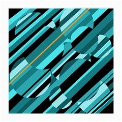 Blue Abstraction Medium Glasses Cloth by Valentinaart