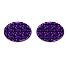 Dots Pattern Purple Cufflinks (oval) by BrightVibesDesign