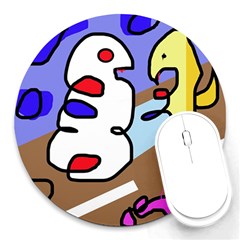 Abstract Comic Round Mousepads by Valentinaart