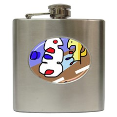Abstract Comic Hip Flask (6 Oz) by Valentinaart
