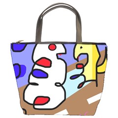 Abstract Comic Bucket Bags by Valentinaart
