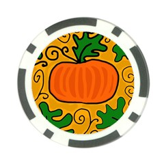Thanksgiving Pumpkin Poker Chip Card Guards (10 Pack)  by Valentinaart
