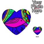 Pink bird Multi-purpose Cards (Heart)  Back 7