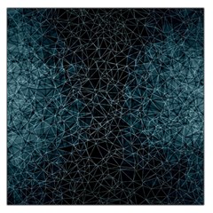Polygonal And Triangles In Blue Colors  Large Satin Scarf (square) by vanessagf