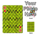 Yellow Wavey Squiggles Playing Cards 54 Designs  Front - Diamond10