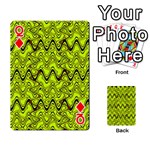 Yellow Wavey Squiggles Playing Cards 54 Designs  Front - DiamondQ