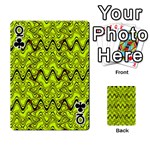 Yellow Wavey Squiggles Playing Cards 54 Designs  Front - ClubQ