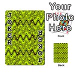 Yellow Wavey Squiggles Playing Cards 54 Designs  Front - Joker1