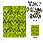 Yellow Wavey Squiggles Playing Cards 54 Designs  Back