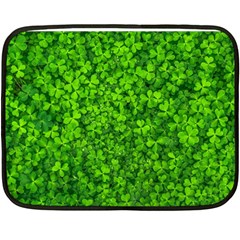 Shamrock Clovers Green Irish St  Patrick Ireland Good Luck Symbol 8000 Sv Double Sided Fleece Blanket (mini)  by yoursparklingshop