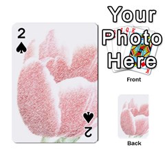 Red Tulip Pencil Drawing Playing Cards 54 Designs  by picsaspassion