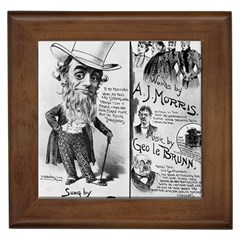 Vintage Song Sheet Lyrics Black White Typography Framed Tiles by yoursparklingshop
