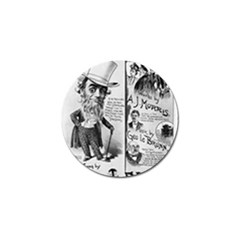 Vintage Song Sheet Lyrics Black White Typography Golf Ball Marker (10 Pack) by yoursparklingshop