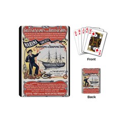 Vintage Advertisement British Navy Marine Typography Playing Cards (mini)  by yoursparklingshop