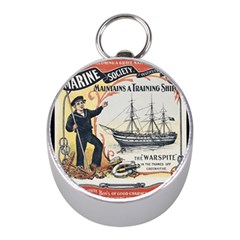 Vintage Advertisement British Navy Marine Typography Mini Silver Compasses by yoursparklingshop