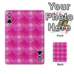 Pink Sweet Number 16 Diamonds Geometric Pattern Playing Cards 54 Designs  Front - SpadeQ