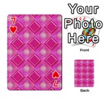 Pink Sweet Number 16 Diamonds Geometric Pattern Playing Cards 54 Designs  Front - Heart7