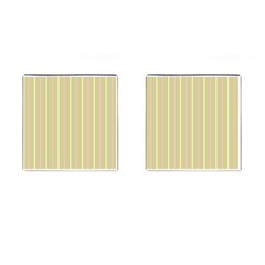 Summer Sand Color Pink And Yellow Stripes Cufflinks (square) by picsaspassion