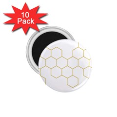 Honeycomb Pattern Graphic Design 1 75  Magnet (10 Pack)  by picsaspassion