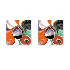 Abstract Orb Cufflinks (square) by digitaldivadesigns